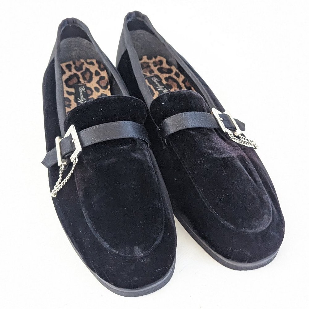 π€ Beverly Feldman Velvet Loafers Size 9 π€ - Picture 3 of 12